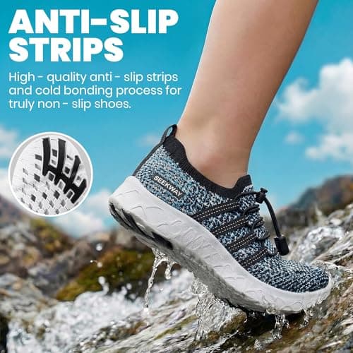 SEEKWAY Hiking Water Shoes for Kids and Toddler - Quick Dry Aqua Shoes and Barefoot for Surf Swim Beach Pool Kayak Sport Accessories, Camping Essentials Non-Slip for Boys Girls Sizes — view 4