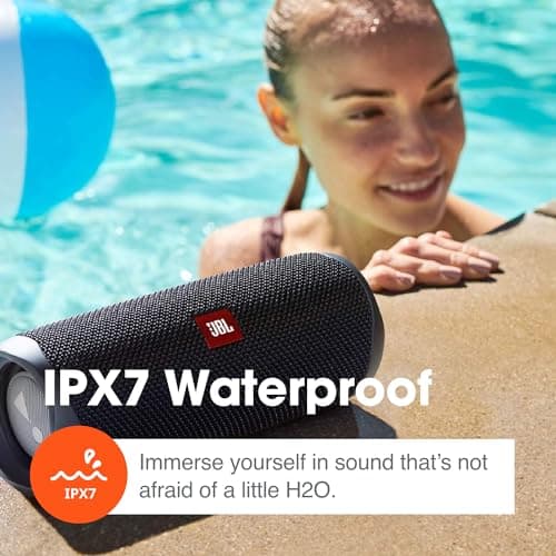 JBL Flip 5 (Black) + Bundle with divvi! Protective Hardshell Case — view 5
