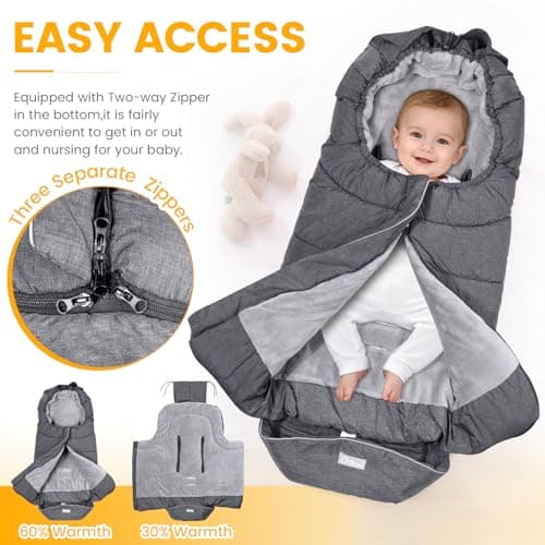 Orzbow Stroller Footmuff Universal, Weather-Proof Baby Bunting Bag, Warm — view 3