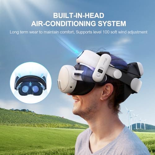 BOBOVR S3 Pro Battery Strap Accessories,Head air Conditioning and 10000mah hot-swappable Battery Pack,Compatible with Meta Quest 3 — view 3