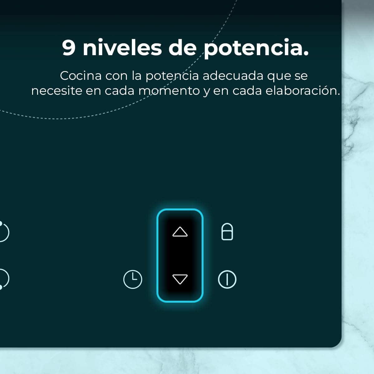 Cecotec Placa de Vitrocerámica 2 Fuegos Bolero Squad V 2001 Potencia máxima 3000 W, 9 Niveles de Potencia, Touch Control, Detector de Sartenes, Diámetro 16 y 20 cm — view 4