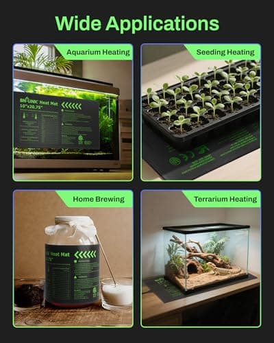 BN-LINK Seedling Heat Mat for Seed Starting 10" x 20.75", Waterproof Warming Mat Plant Heating Pad for Seed Germination, Indoor Growing, Hydroponic, Greenhouse, ETL Listed — view 6