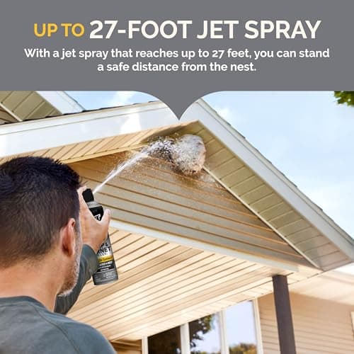 Hot Shot Wasp and Hornet Killer Aerosol, Up to 27-Foot Jet Spray, 14 Ounces, 2 Pack — view 2