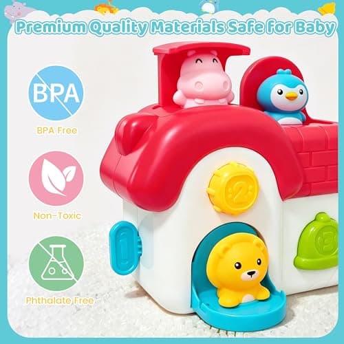 Toys for 1 Year Old Girls, Interactive Pop Up Toy with Buttons & Colors, Cause and Effect Toys for Kids Montessori Learning Toys for Baby Toddler 18+ Months, 1st Birthday Gifts for Girls Boys — view 2