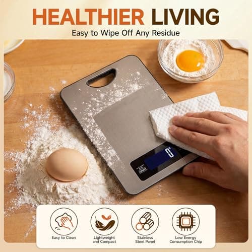 Food Scale, Digital Kitchen Scale with Hanging Loop, 11lb Baking Scale — view 5
