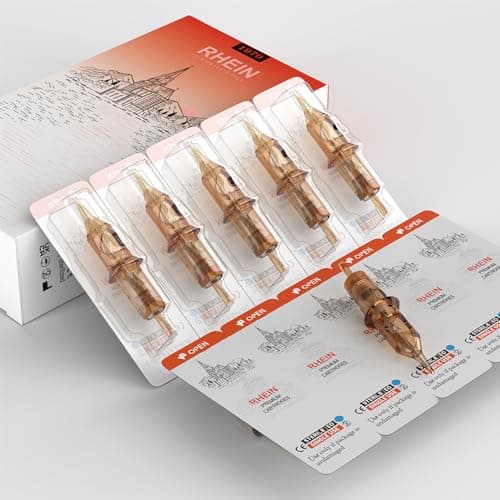RHEIN Tattoo Cartridge Needles 20pcs 7RL #12 Standard 7 Round Liner Needle Diameter 0.35mm, 7mm X-Taper for Tattoo Artists & Beginners EN02-20-1207RL — view 5