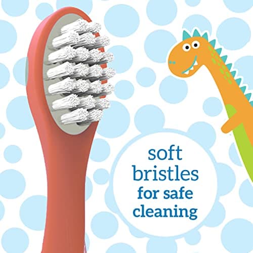 Dr. Brown's Toddler Toothbrush, Dinosaur, Green and Orange, 2-Pack — view 3