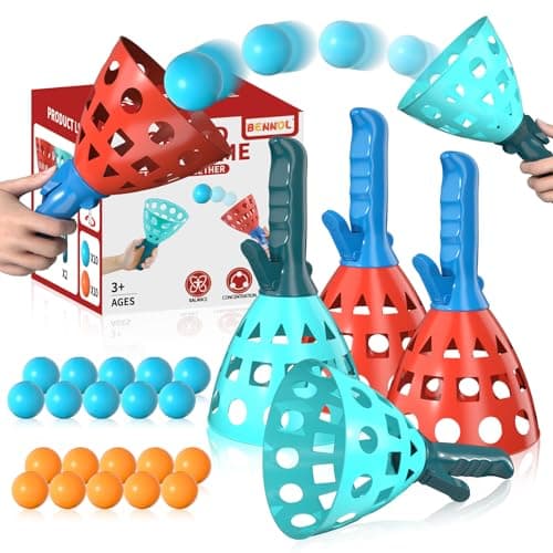 Click and Catch Ball Game Pop & Catch with 20 Balls, Pop Pass Catch Ball Game Outdoor Party Toys Gifts for 3 4 5 6 7 8+ Year Old Boys Kids