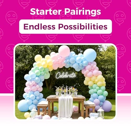 Bezente Pastel Balloons Latex Party Balloons, 100 Pack 12 inch Round Helium Multicolor Macaron Balloons for Birthday Rainbow Party Baby Shower Wedding Decorations — view 3