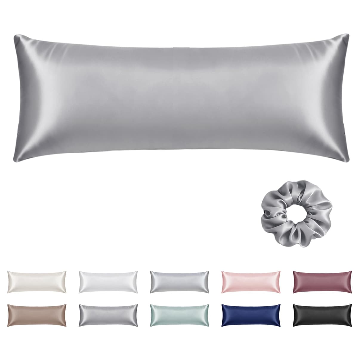 Vielit 2 Pack Satin Pillowcase for Hair and Skin Cooling,Soft as Silk Pillowcase for Hair and Skin,Easier Care than Silk Pillow Case Beige 50x75cm Gifts for Women Envelope & 2 Scrunchies — view 104