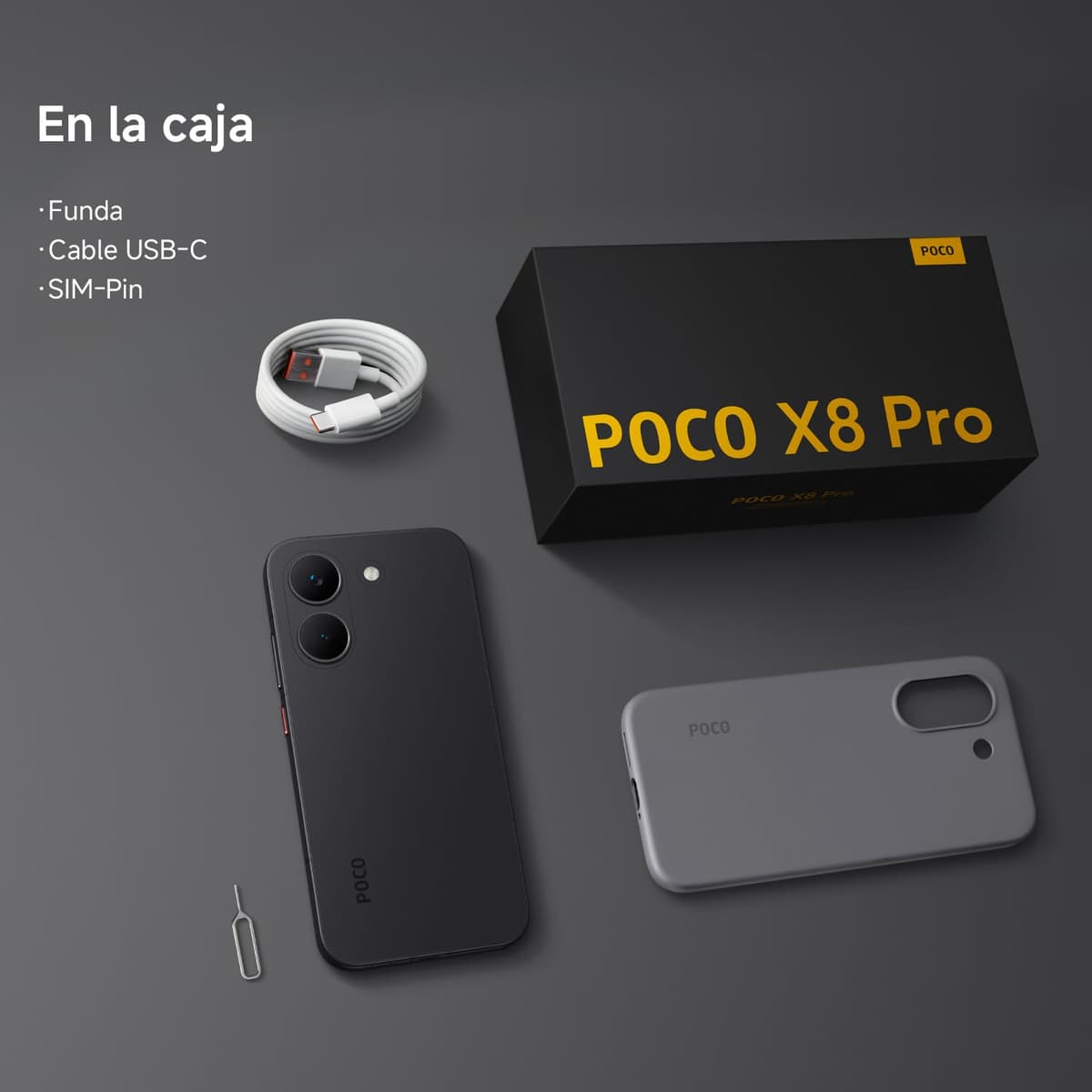 XIAOMI POCO X8 Pro - Smartphone de 8+256GB, Dimensity 8500-Ultra, batería de 6500 mAh, Sensor Sony IMX882 de 50MP con OIS, 1 año de garantía Extra, Cargador no Incluido, Blanco (Versión ES) — view 5