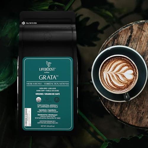 Lifeboost Medium Roast Low Acid Ground Coffee, Certified Organic