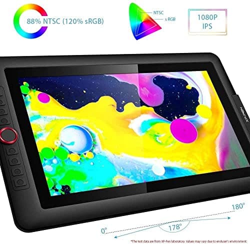15.6" Drawing Tablet with Screen XPPen Artist 15.6 Pro Tilt Support Graphics Tablet Full-Laminated Red Dial (120% sRGB) Drawing Monitor Display 8192 Levels Pressure Sensitive & 8 Shortcut Keys — view 4