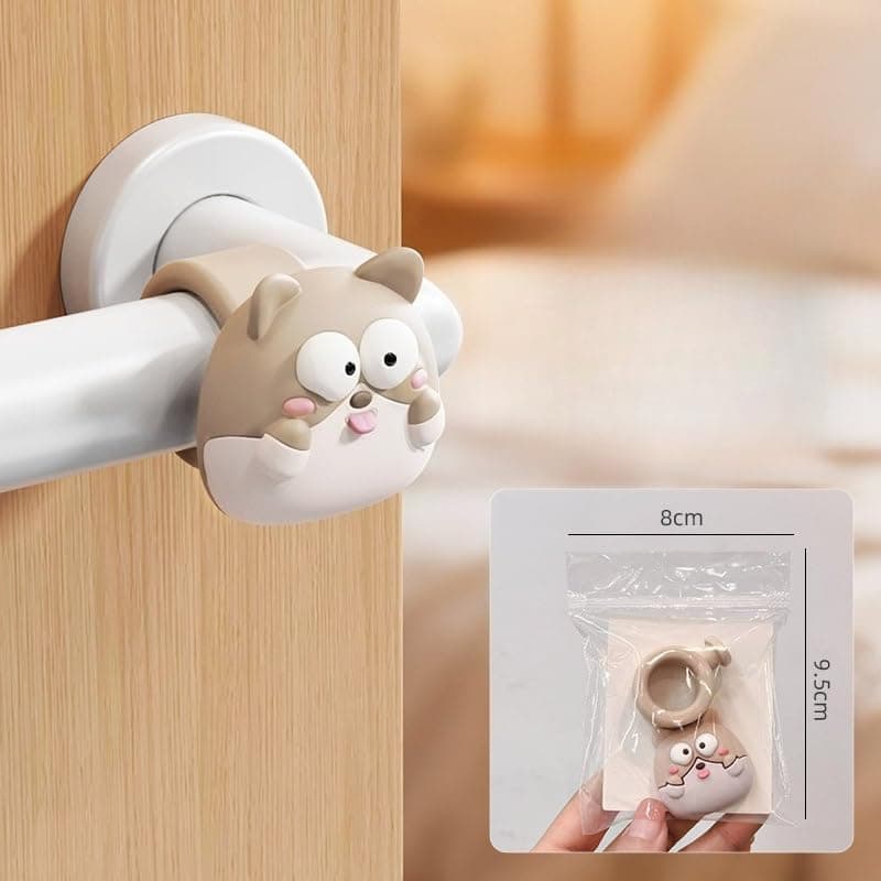 3 almohadillas de silicona para manija de puerta, protector de pared, protector de puerta, protector de perilla anticolisión para ventana del hogar y dormitorio (blanco, azul y caqui) — view 4
