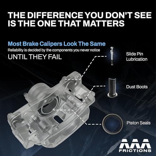 AAA Frictions ClimateFlex Front Brake Calipers Pair Set for Jeep Wrangler 2007-2018 | All Season Caliper Brake Reliability with ClimateFlex Seals — view 2