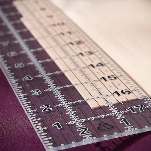Fiskars Sewing Ruler, 3" x 18" Acrylic Ruler with Gridlines, Sewing and Quilting Supplies, Arts and Craft Supplies, Clear — view 6