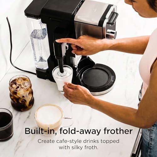 Ninja Specialty Drip Coffee Maker | DualBrew™ Pro Specialty Coffee Machine w/ Frother, Paper Filter | Brew with Pods & Grounds, K Cups Compatible | 4 Brew Styles, 13 Cup to Pot Sizes | Black, CFP301 — view 5