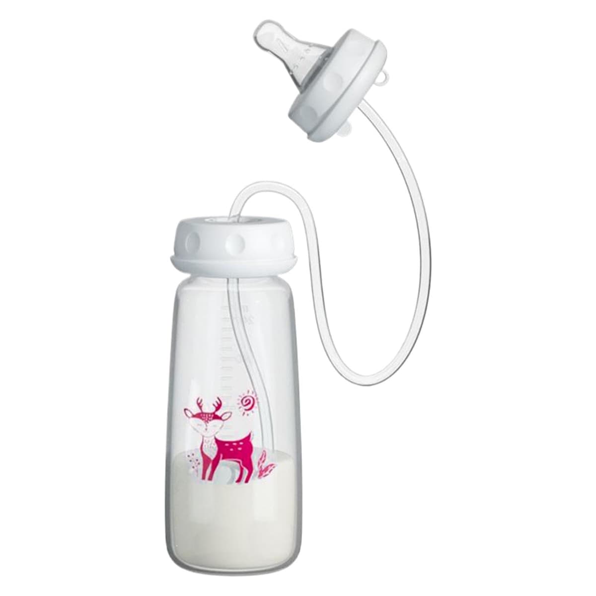 Anti-Colic Babys Bottles, 240ml Hands Free Anti-Colic Babys Bottle, Silicone Hands Free Wide Neck, Adjustable Fast Flow Milk Bottle, for Parents Indoor Outdoor Home Bedroom Nursery Hotel Travel — view 8