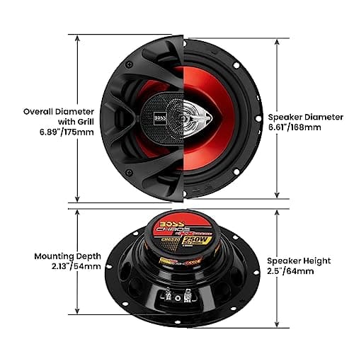 BOSS Audio Systems CH6520 Car Speakers - 250 Watts of Power Per Pair, 125 Watts Each, 6.5 Inch, Full Range, 2 Way, Sold in Pairs — view 3