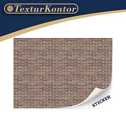 3 Sheets Self Adhesive Brick Wall for Dollhouses, 1:12 Scale (Brown Brick) — view 2