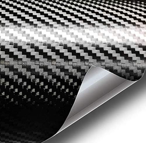 VViViD+ Premium Black Carbon Fiber Vinyl Wrap Film (6ft x 5ft)