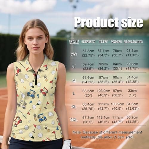 GULANGYU Matching Polo Shirts for Couples Golf Shirts Dry Fit Performance Workout Tops Activewear Polos for Women Men S-2XL, Golf Theme Yellow, X-Large — view 2