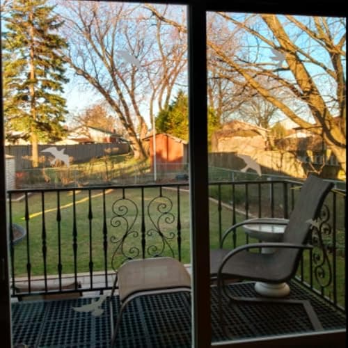 Anti Collision Window Bird Stickers Decals Glass Door Protect and Save Bird Strikes (Clear) — view 2
