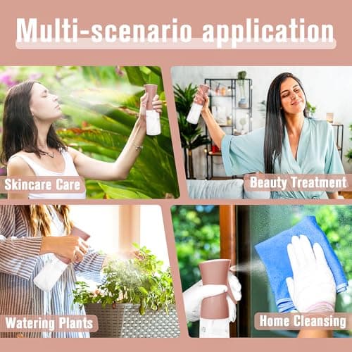 Fun Gift Spray Bottle For Hair,Continuous Water Mister for Hairstyling, Salons, Cleaning, Plants,Essential Oil Scents,Ultra Fine Mist Sprayer,6.8 OZ /200 ML-nude pink — view 4