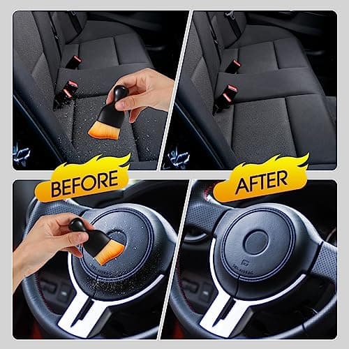 Yungeln 3 PCS Car Detail Dust Brush, Soft Interior Detailing Kit Tools, Dash Duster for Auto, Truck, SUV, RV Cleaning — view 5
