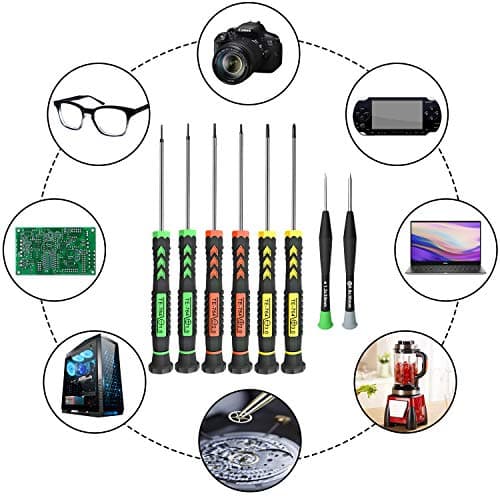 Screwdriver Set, 12 Pcs Small Screwdriver Set with Flathead Phillips Pentalobe Screwdriver In Different Sizes for iPhone PC Laptop Eyeglass Jewelry Watch — view 5
