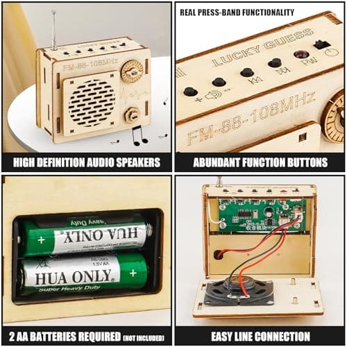 STEM Projects for Kids & Adults, FM 88-108 MHz Radio Toy Set, DIY Science Experiment Electronics Kit, Beginner's Starter Set, Idea Gifts for Teenage Boy Girl — view 4