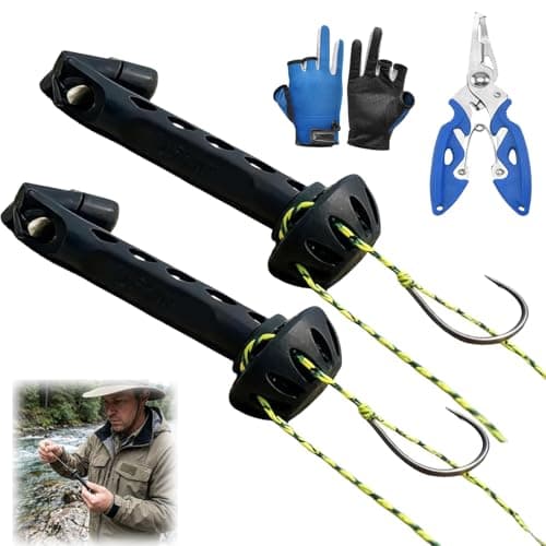 Fly Roost 2.0 Magnetic Fly Threader, Magnetic Fly Threader, Fly Tying Equipment to Easily Rigging Tool & Tippet on Water, Make Tying Simpler & Works with Most Hooks, Tippets, and Fly Styles (2PCS)