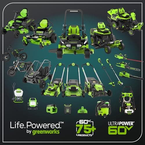 Greenworks 60V 21" Brushless (Self-Propelled) Cordless Lawn Mower, 2 x 4.0Ah Batteries (3/4 Acre, Rapid Charger, 4-in-1, LED Lights, IPX4) — view 11
