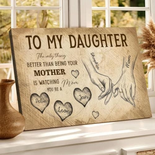 GABITA Personalized Mother-Daughter Wall Art Canvas, The Only Thing Better Than Being Your Mother, New Mom Gift, Mother's Day Canvas, Gifts for Daughter — view 4