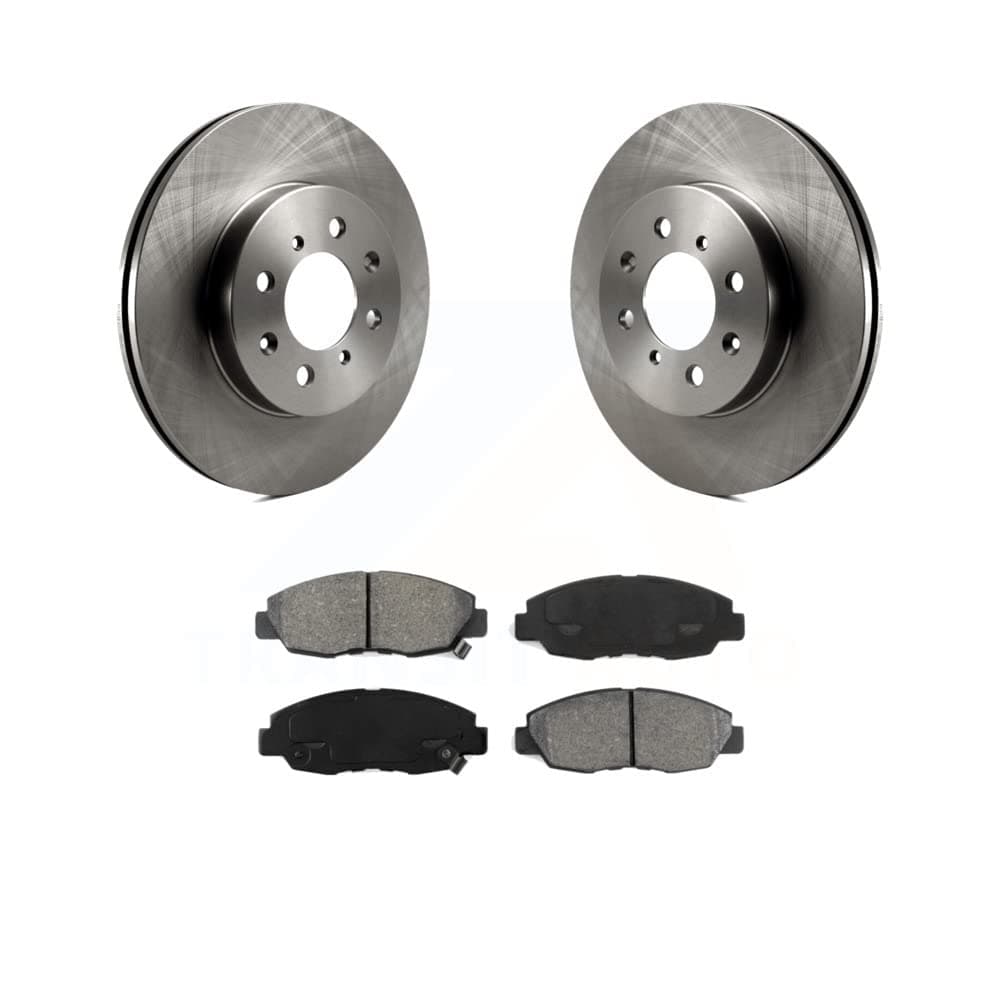 Transit Auto Front Disc Brake Rotors And Semi-Metallic Pads Kit Replacement For Honda Civic Acura EL Insight K8S-100261