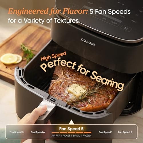 Cosori TurboBlaze Air Fryer, 9-in-1, 6 Qt, PFAS-Free Ceramic Coating — view 3