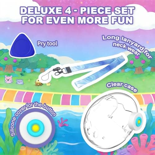 Case for Tamagotchi Paradise，Transparent Hard PC Protective Cover Compatible with Tamagotchi Paradise,Scratch-Proof & Shockproof,with Lanyard (Clear) — view 4