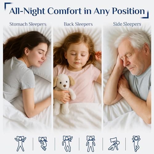 JOLLYVOGUE Standard Pillows Set for Sleeping, Cooling and Supportive Pillows Full Size for Side and Back Sleepers, Down Alternative Hotel Collection Sleeping Pillow — view 5