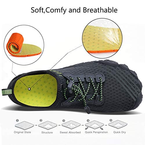 MAYZERO Water Shoes Men Women Quick Drying Swim Surf Beach Pool Shoes Wide Toe Barefoot Aqua Shoes Summer Outdoor Sports Shoes — view 4