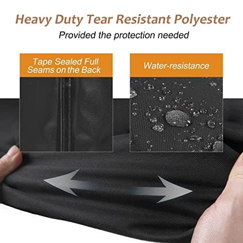 NettyPro Fire Pit Cover Rectangular Waterproof Outdoor Firepit Cover for Gas Propane Fire Pit Table Rectangle, 58 x 30 x 24 inch, Black — view 2