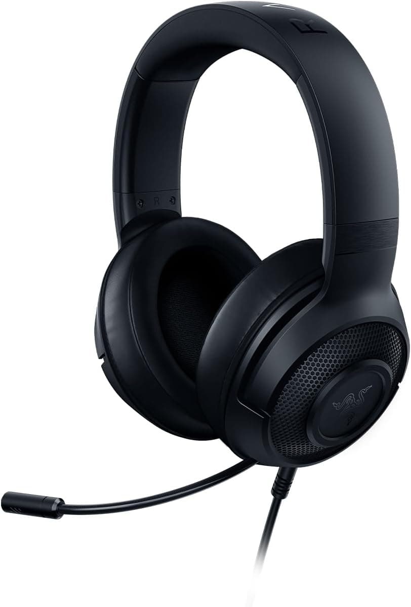 Razer Kraken X Lite - Wired Ultralight PC Gaming Headset - Surround Sound bendable cardioid microphone (230g light, 3.5 jack for PS4, PS5, Switch, Xbox One, Xbox Series X|S) Black — view 8