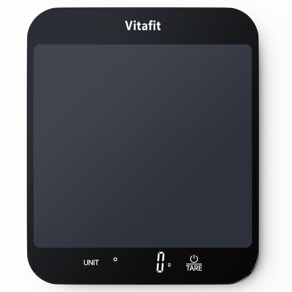 Vitafit 15 kg Digital Kitchen Scale, High Precision 1 g from Our Professional Factory Since 2001, Food Scale for Cooking and Baking, Large Platform 215 x 180 mm, 3 AAA Catteries, Black