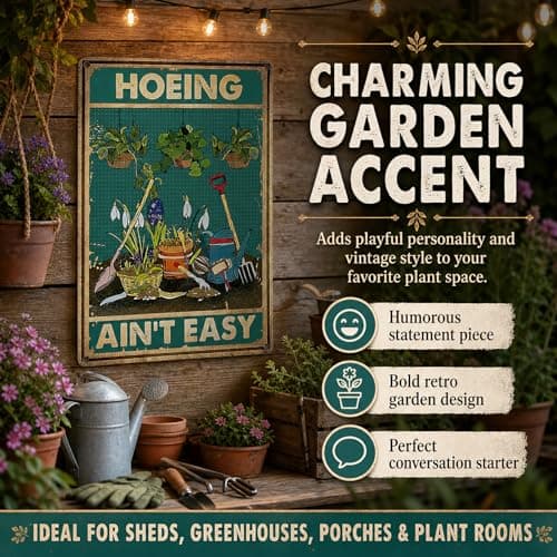 Artlunar Funny Garden Sign Outside Decor - Humorous Gardening Gift for Women Enthusiasts, 12" x 8" (980) — view 2