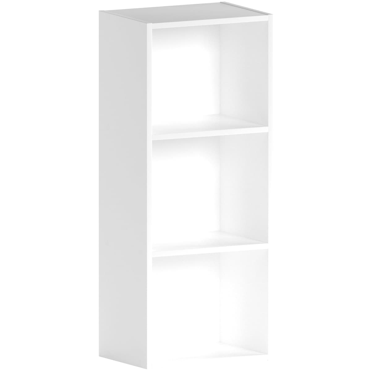 Vida Designs Oxford 3 Tier Cube Bookcase, White Wooden Shelving Display Storage Unit Office Living Room Furniture