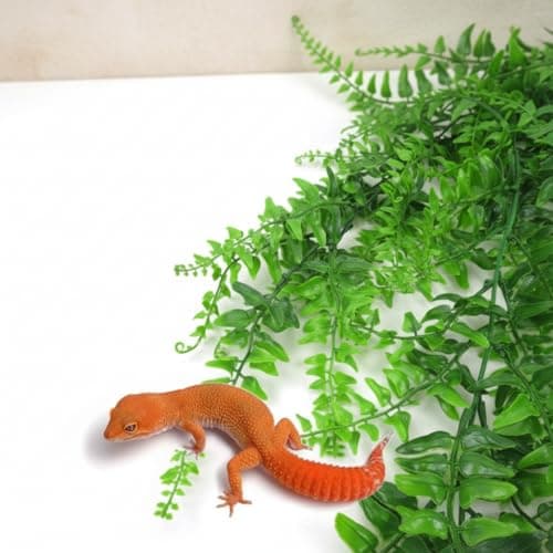 4 Pack Artificial Hanging Plants for Terrarium, Realistic Reptile Vines with Suction Cups for Snake Tank, Bearded Dragon Habitat, Gecko Climbing Decor — view 4