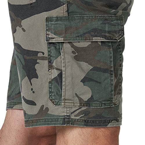 Wrangler Authentics Men's Classic Cargo Stretch Short, Green Camo, 36 — view 5