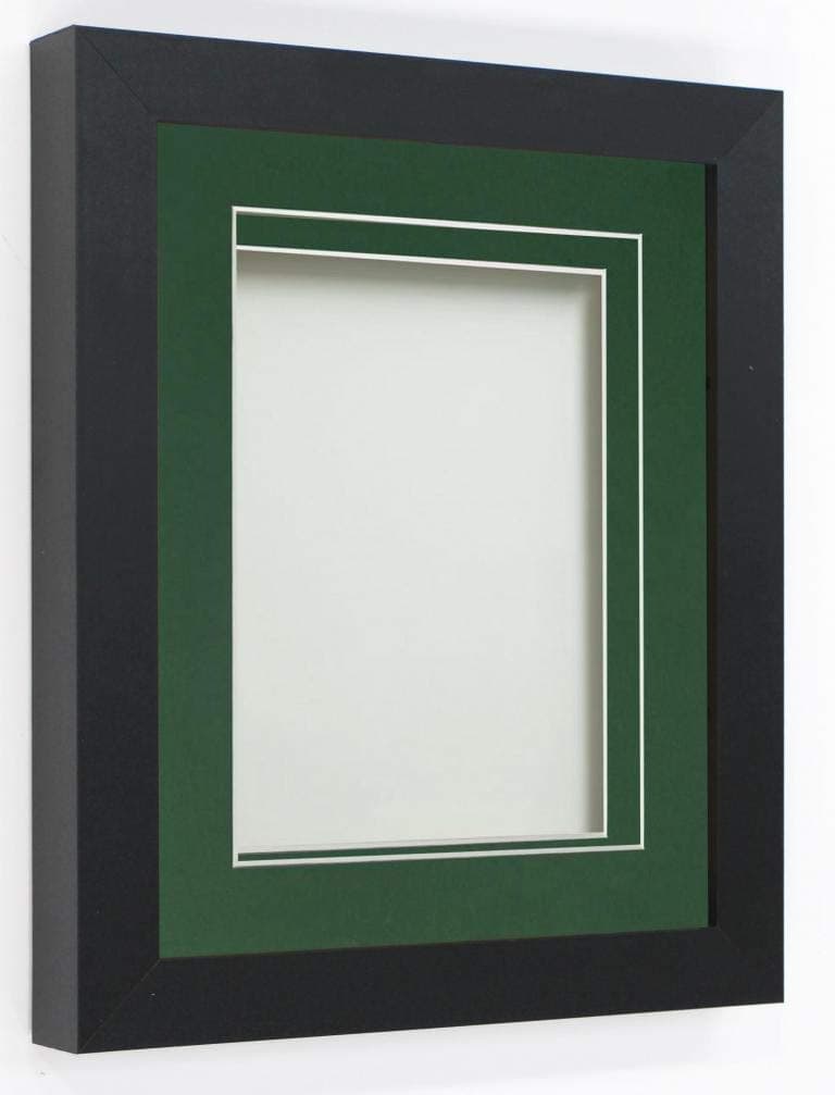 Rickman Box Frame Rustic with Bottle Green Mount, 14x11 for A4 — view 3