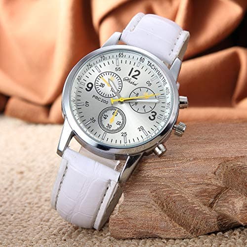 yunanwa 6 Pack Men's Leather Quartz Watch Geneva Casual Dress Wrist Band Watches Wholesale Lots Set Men Watches Pack (6pcs-C005) — view 2