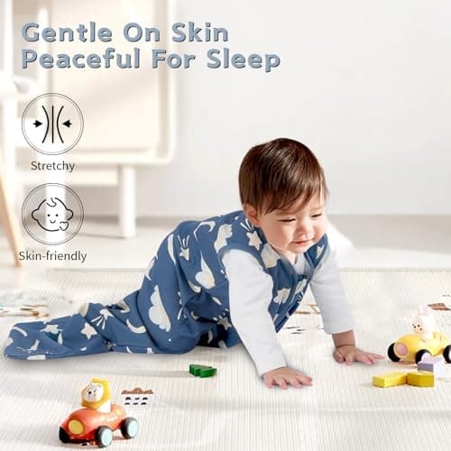 Wrrernsin Baby Sleep Sack 6-12 Months,100% Cotton TOG 0.5 Wearable Blanket for Boys and Girls, 3 Pack 2-Way Zipper Lightweight Sleeping Bags for Toddler Newborn Infant — view 5