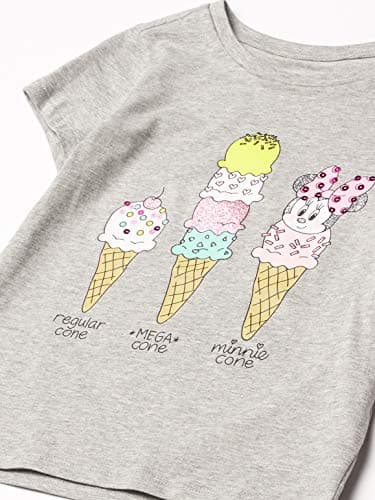 Spotted Zebra Girls' Kids Disney Star Wars Marvel Frozen Princess Short-Sleeve T-Shirts, 3-Pack Minnie Summer, Medium — view 3